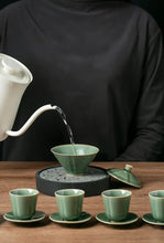 Load image into Gallery viewer, Handmade Yue Kiln Green Porcelain 100ml "Gai Wan",  50ml "Tea Cup" Gaiwan teacup tea wares teasers gongfu tea 