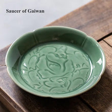 Load image into Gallery viewer, Handmade Yue Kiln Green Porcelain 100ml "Gai Wan",  50ml "Tea Cup" Gaiwan teacup tea wares teasers gongfu tea 