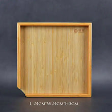 Load image into Gallery viewer, Large Half Bamboo Tea Tray Square Saucer / Board - photo 4