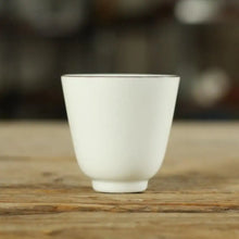 Load image into Gallery viewer, Milk White Glaze Porcelain, Tea Cup, 4 Variations, 30cc-110cc