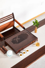 將圖片載入圖庫檢視器 Bamboo Tea Tray &quot;Xi Shang Mei Shao&quot; (Lucky Sparrow) / Board / Saucer with Water Tank