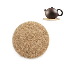 Load image into Gallery viewer, Natural Loofah Pad with Diameter 7cm, 9cm, 11cm for Yixing Teapot, Cup, Gaiwan, 