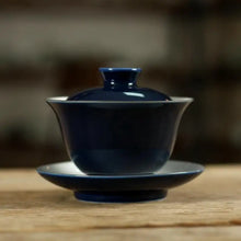 Carica l'immagine nel visualizzatore di Gallery, Ocean Blue Glaze Ceramic Gaiwan 200cc, 2 Patterns