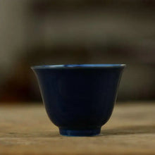 Load image into Gallery viewer, Ocean Blue Glaze Ceramic Tea Cup 55cc, 3 Patterns