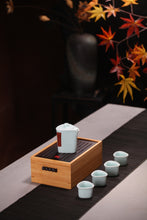 將圖片載入圖庫檢視器 Portable Travelling Tea Sets with Bamboo Tea Tray Box &quot;One Pot + 4 Cups&quot;