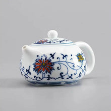 Load image into Gallery viewer, "Qing Hua Ci" (Blue and White Porcelain) Twining Lotus Pattern Tea Pot - King Tea Mall
