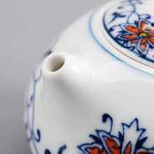 Load image into Gallery viewer, "Qing Hua Ci" (Blue and White Porcelain) Twining Lotus Pattern Tea Pot - King Tea Mall