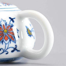 Load image into Gallery viewer, "Qing Hua Ci" (Blue and White Porcelain) Twining Lotus Pattern Tea Pot - King Tea Mall