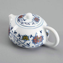 Load image into Gallery viewer, "Qing Hua Ci" (Blue and White Porcelain) Twining Lotus Pattern Tea Pot - King Tea Mall