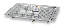 Load image into Gallery viewer, Rectangle Stainless Steel Tea Tray / Saucer / Board with Water Tank and Water Outlet 3 Variations - King Tea Mall