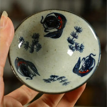 Load image into Gallery viewer, Rustic Blue and White Porcelain, 120cc Gaiwan, Tea Cup, 2 Variations. - photo 7