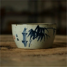 Load image into Gallery viewer, Rustic Porcelain, 2 Kinds of Tea Cups, 70cc*4pcs, Tian Yuan Si Se/ Mei Lan Zhu J - photo 3