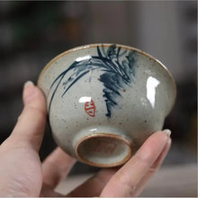 Load image into Gallery viewer, Rustic Porcelain Gaiwan, 175cc Orchid/Bamboo, 2 Variations. - photo 3
