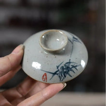 Load image into Gallery viewer, Rustic Porcelain Gaiwan, 175cc Orchid/Bamboo, 2 Variations. - photo 6