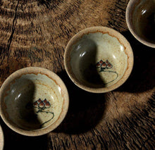 Load image into Gallery viewer, Rustic Porcelain Tea Cup, 40cc, Lotus - photo 3