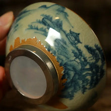 Load image into Gallery viewer, Rustic Pottery Porcelain Cha Lou Strainer with Traditional Patterns - photo 2