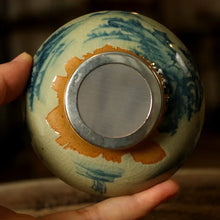 Load image into Gallery viewer, Rustic Pottery Porcelain Cha Lou Strainer with Traditional Patterns - photo 3