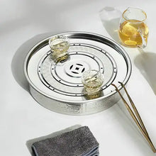 Load image into Gallery viewer, Stainless Steel Tea Tray / Saucer / Board with Water Tank 5 Variations - King Tea Mall