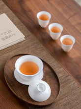 Load image into Gallery viewer, Sweet White Porcelain Gaiwan 120ml / Pitcher 250ml / Cup 55ml, Blue Circle White - photo 8