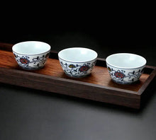 Load image into Gallery viewer, Tea Cup "Qing Hua Ci" (Blue and White Porcelain) Twining Lotus Pattern - King Tea Mall
