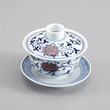 Load image into Gallery viewer, Tea Cup "Qing Hua Ci" (Blue and White Porcelain) Twining Lotus Pattern - King Tea Mall