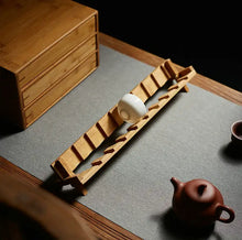 Load image into Gallery viewer, Tea Cup Stand Bamboo Made - King Tea Mall
