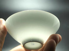 Load image into Gallery viewer, Tea Cup, Wide Mouth, White Porcelain, Golden Edge - King Tea Mall