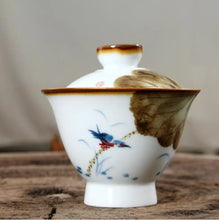 將圖片載入圖庫檢視器 White Porcelain Gaiwan, 180ml, 3 kinds of Painting. - photo 6
