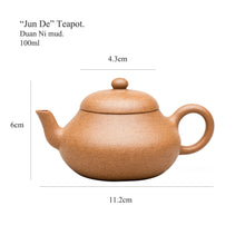 Load image into Gallery viewer, Yixing "Jun De" Teapot in Original Ore Duan Ni Clay 100ml - King Tea Mall - photo 2